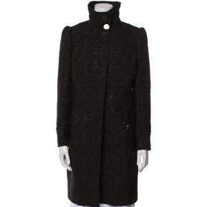 badgley mischka black coat tweed pattern evening jacket (coat) M